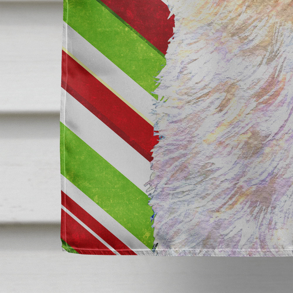 Maltese Candy Cane Holiday Christmas House Flag 28x40 Porch Sleeve Pole Decorative Outside Yard Banner Artwork Wall Hanging, Polyester