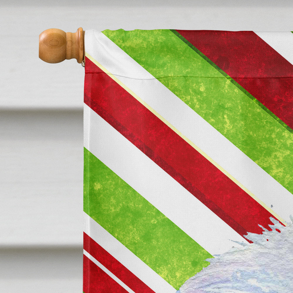 Maltese Candy Cane Holiday Christmas House Flag 28x40 Porch Sleeve Pole Decorative Outside Yard Banner Artwork Wall Hanging, Polyester