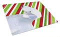 Bedlington Terrier Candy Cane Holiday Christmas Cutting Board Tempered Glass Kitchen Cutting Surface, Heat Resistant Chopping, Non-Slip Feet, Food Prep & Serving