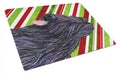 Briard Candy Cane Holiday Christmas Cutting Board Tempered Glass Kitchen Cutting Surface, Heat Resistant Chopping, Non-Slip Feet, Food Prep & Serving