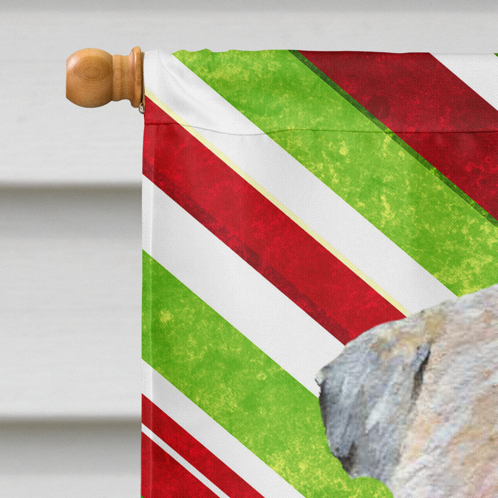 Wheaten Terrier Soft Coated Candy Cane Holiday Christmas House Flag 28x40 Porch Sleeve Pole Decorative Outside Yard Banner Artwork Wall Hanging, Polyester