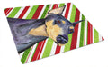 Doberman Candy Cane Holiday Christmas Cutting Board Tempered Glass Kitchen Cutting Surface, Heat Resistant Chopping, Non-Slip Feet, Food Prep & Serving