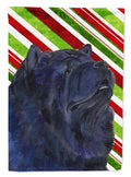 Chow Chow Candy Cane Holiday Christmas House Flag 28x40 Porch Sleeve Pole Decorative Outside Yard Banner Artwork Wall Hanging, Polyester