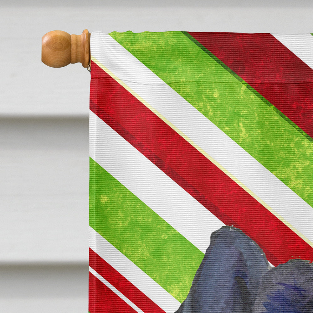 Chow Chow Candy Cane Holiday Christmas House Flag 28x40 Porch Sleeve Pole Decorative Outside Yard Banner Artwork Wall Hanging, Polyester