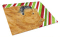 Chow Chow Candy Cane Holiday Christmas Cutting Board Tempered Glass Kitchen Cutting Surface, Heat Resistant Chopping, Non-Slip Feet, Food Prep & Serving