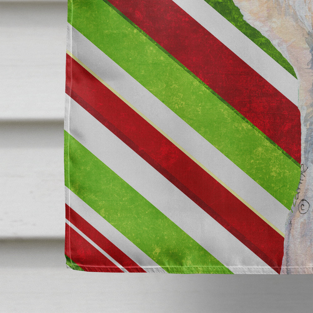 Dandie Dinmont Terrier Candy Cane Holiday Christmas House Flag 28x40 Porch Sleeve Pole Decorative Outside Yard Banner Artwork Wall Hanging, Polyester