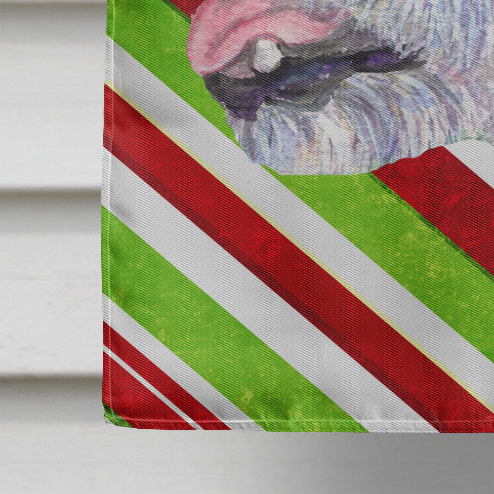 Jack Russell Terrier Candy Cane Holiday Christmas House Flag 28x40 Porch Sleeve Pole Decorative Outside Yard Banner Artwork Wall Hanging, Polyester