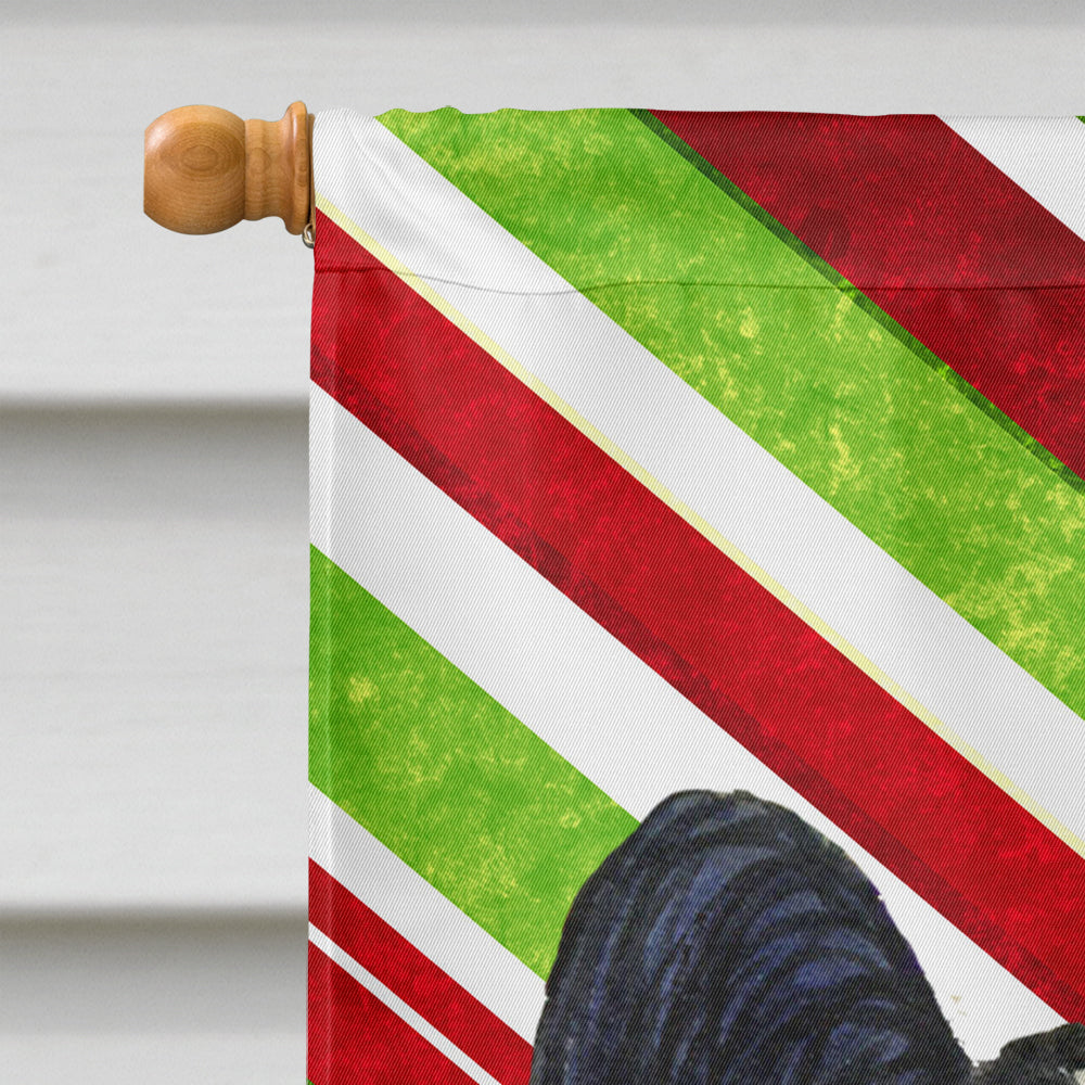 Papillon Candy Cane Holiday Christmas House Flag 28x40 Porch Sleeve Pole Decorative Outside Yard Banner Artwork Wall Hanging, Polyester