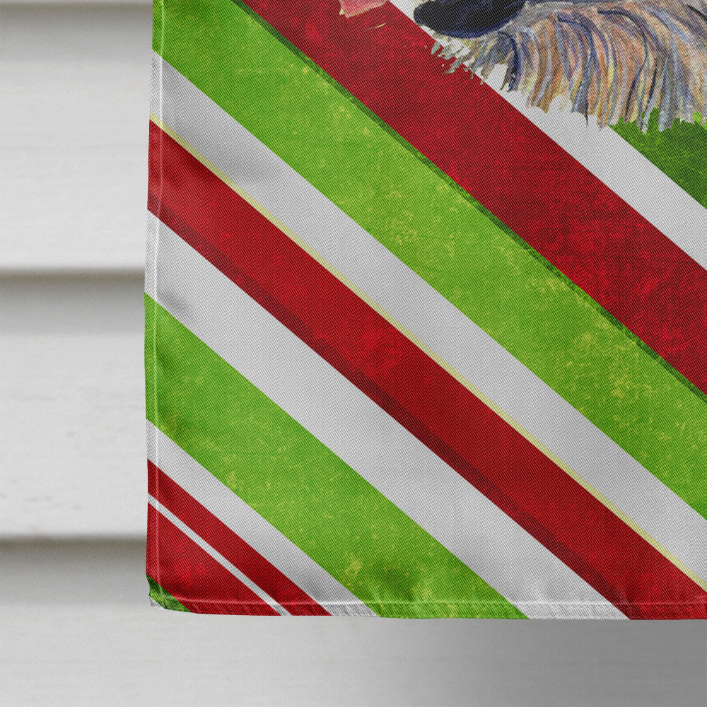 Irish Wolfhound Candy Cane Holiday Christmas House Flag 28x40 Porch Sleeve Pole Decorative Outside Yard Banner Artwork Wall Hanging, Polyester