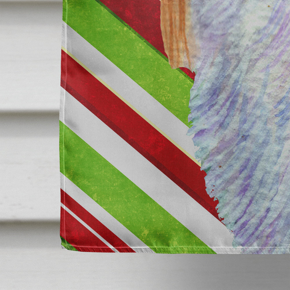 English Toy Spaniel Candy Cane Holiday Christmas House Flag 28x40 Porch Sleeve Pole Decorative Outside Yard Banner Artwork Wall Hanging, Polyester