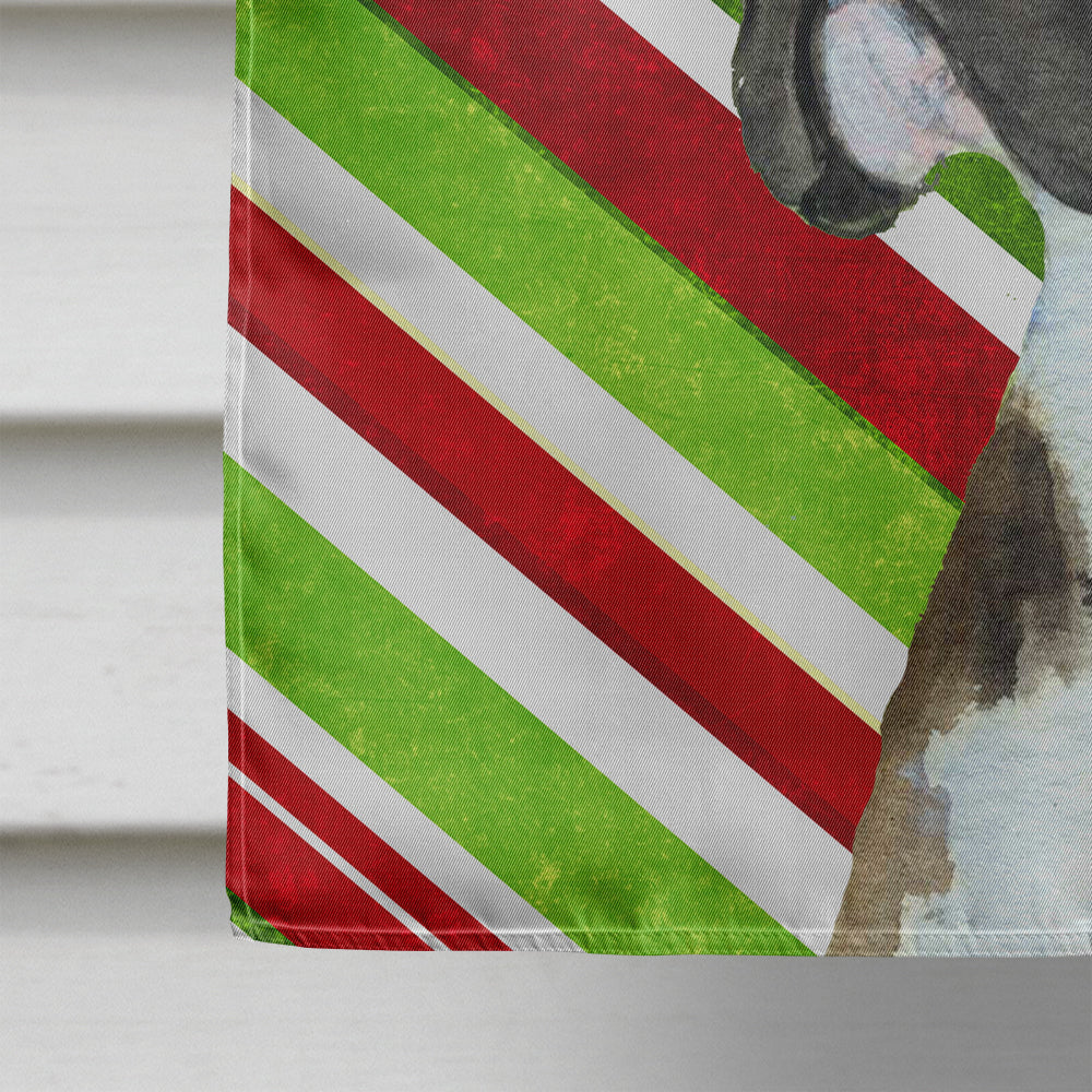 Boxer Candy Cane Holiday Christmas House Flag 28x40 Porch Sleeve Pole Decorative Outside Yard Banner Artwork Wall Hanging, Polyester