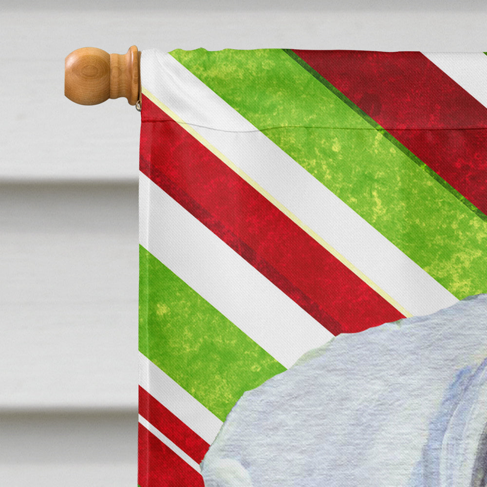Boxer Candy Cane Holiday Christmas House Flag 28x40 Porch Sleeve Pole Decorative Outside Yard Banner Artwork Wall Hanging, Polyester
