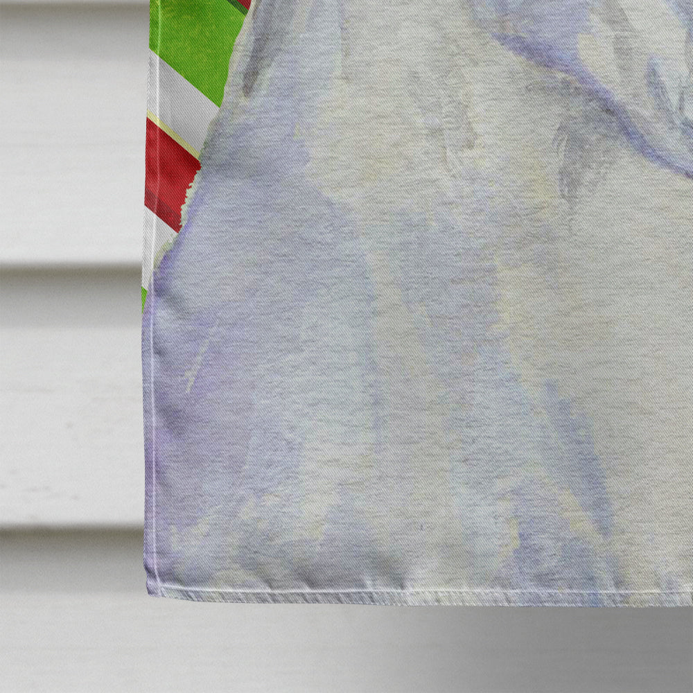 Boxer Candy Cane Holiday Christmas House Flag 28x40 Porch Sleeve Pole Decorative Outside Yard Banner Artwork Wall Hanging, Polyester