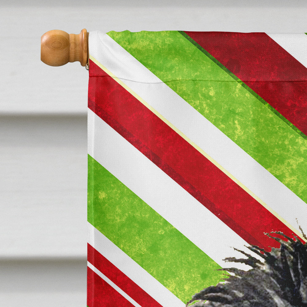 Affenpinscher Candy Cane Holiday Christmas House Flag 28x40 Porch Sleeve Pole Decorative Outside Yard Banner Artwork Wall Hanging, Polyester