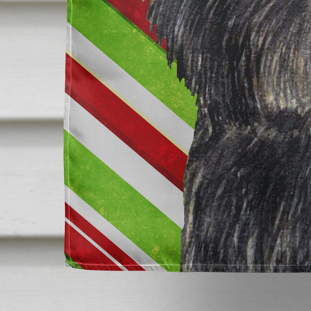 Affenpinscher Candy Cane Holiday Christmas House Flag 28x40 Porch Sleeve Pole Decorative Outside Yard Banner Artwork Wall Hanging, Polyester