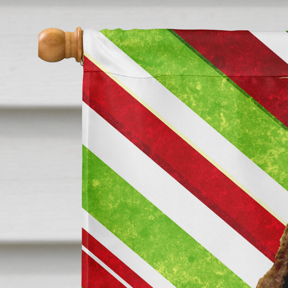 Springer Spaniel Candy Cane Holiday Christmas House Flag 28x40 Porch Sleeve Pole Decorative Outside Yard Banner Artwork Wall Hanging, Polyester
