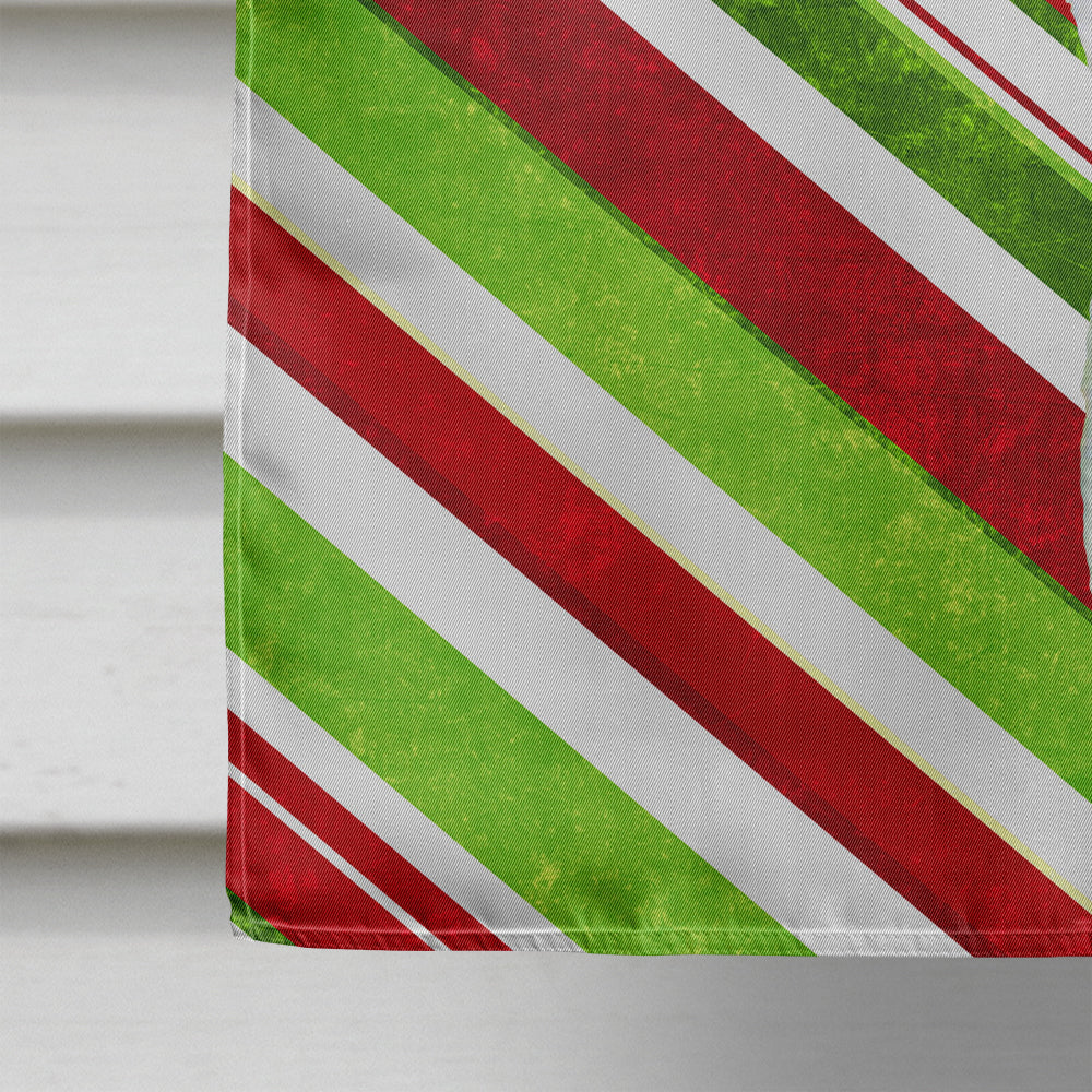Basenji Candy Cane Holiday Christmas House Flag 28x40 Porch Sleeve Pole Decorative Outside Yard Banner Artwork Wall Hanging, Polyester