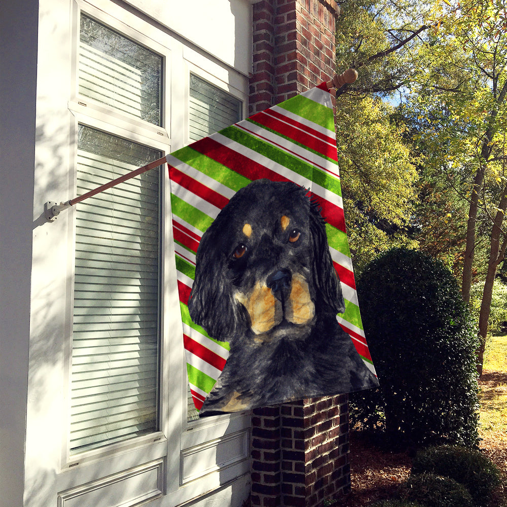 Gordon Setter Candy Cane Holiday Christmas House Flag 28x40 Porch Sleeve Pole Decorative Outside Yard Banner Artwork Wall Hanging, Polyester