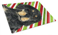 Gordon Setter Candy Cane Holiday Christmas Cutting Board Tempered Glass Kitchen Cutting Surface, Heat Resistant Chopping, Non-Slip Feet, Food Prep & Serving