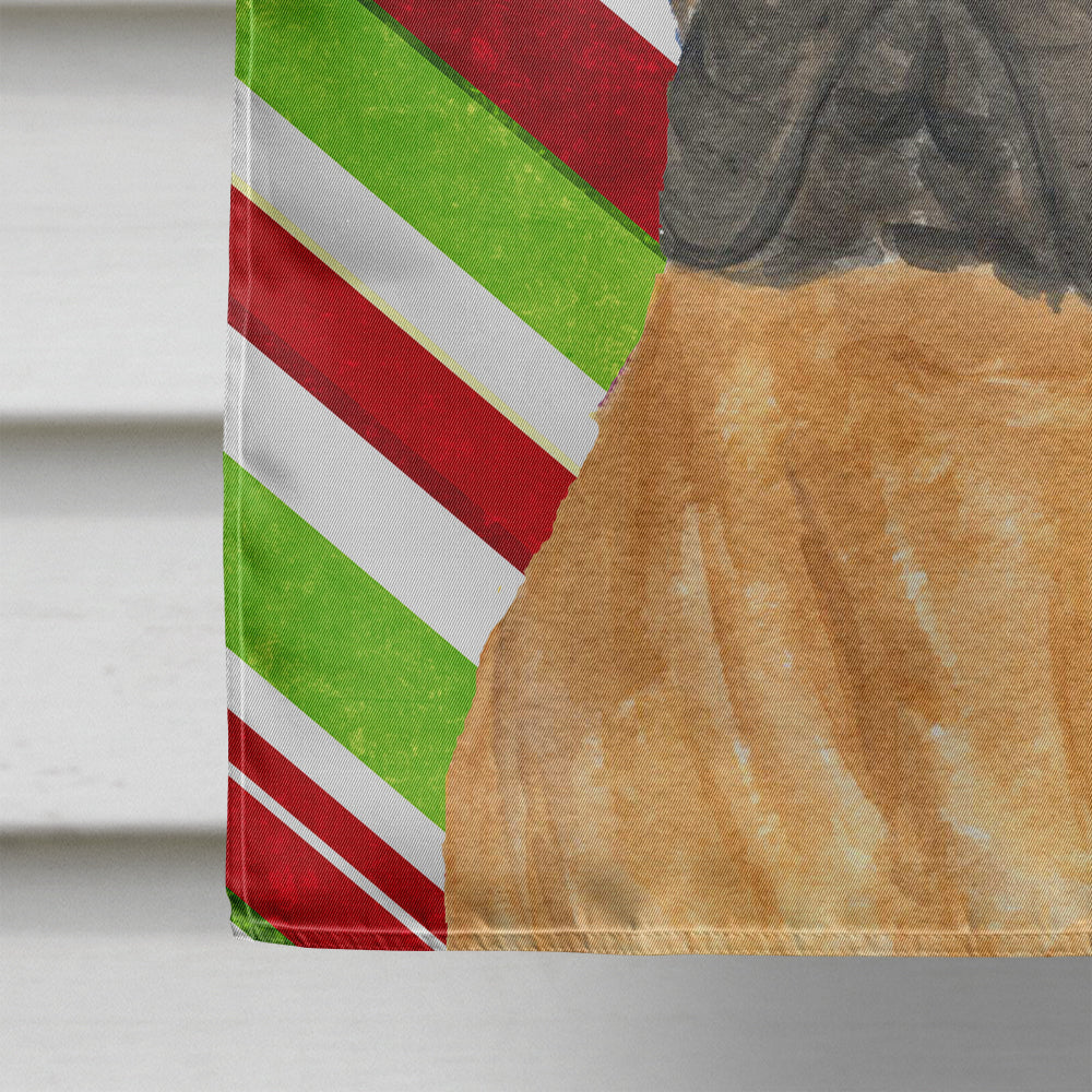 Bullmastiff Candy Cane Holiday Christmas House Flag 28x40 Porch Sleeve Pole Decorative Outside Yard Banner Artwork Wall Hanging, Polyester