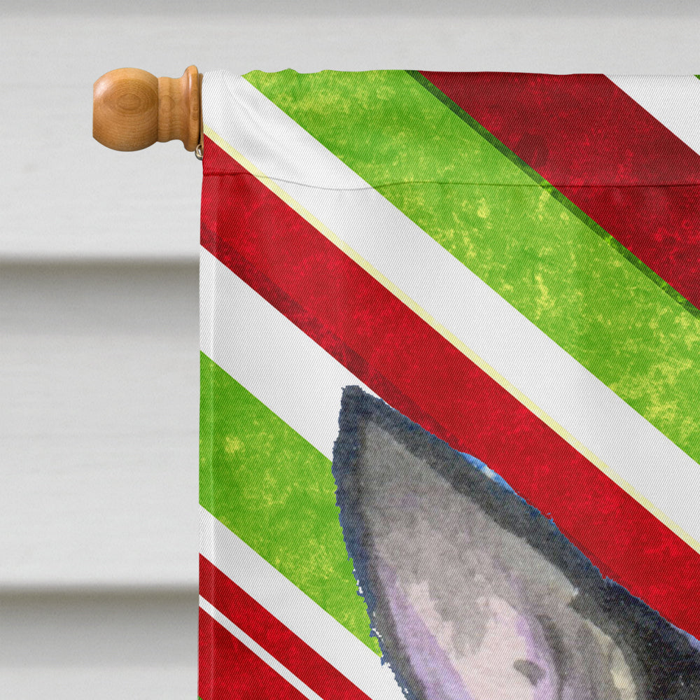 Chihuahua Candy Cane Holiday Christmas House Flag 28x40 Porch Sleeve Pole Decorative Outside Yard Banner Artwork Wall Hanging, Polyester