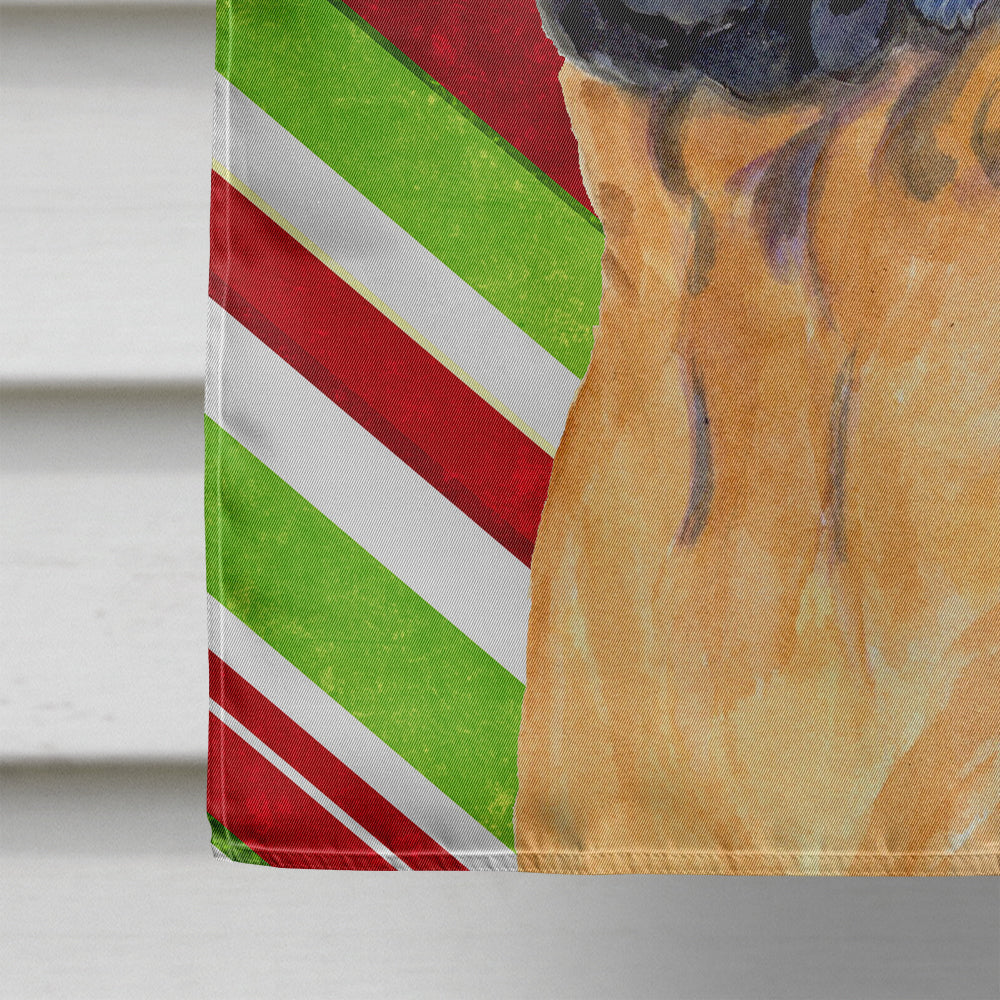 Mastiff Candy Cane Holiday Christmas House Flag 28x40 Porch Sleeve Pole Decorative Outside Yard Banner Artwork Wall Hanging, Polyester