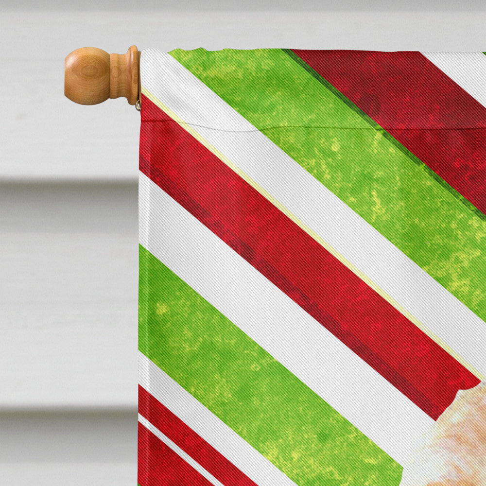 Cocker Spaniel Candy Cane Holiday Christmas House Flag 28x40 Porch Sleeve Pole Decorative Outside Yard Banner Artwork Wall Hanging, Polyester