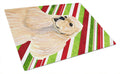 Cocker Spaniel Candy Cane Holiday Christmas Cutting Board Tempered Glass Kitchen Cutting Surface, Heat Resistant Chopping, Non-Slip Feet, Food Prep & Serving