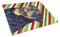 Rottweiler Candy Cane Holiday Christmas Cutting Board Tempered Glass Kitchen Cutting Surface, Heat Resistant Chopping, Non-Slip Feet, Food Prep & Serving
