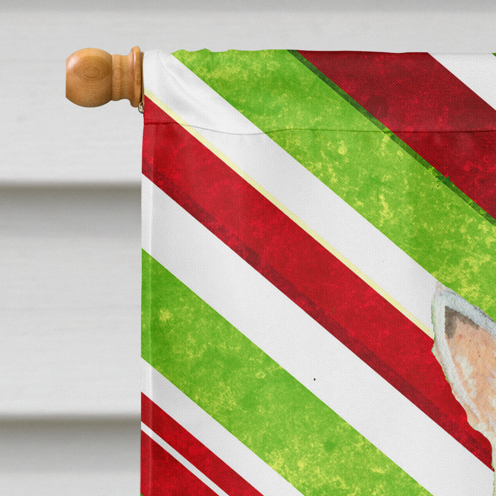 Scottish Terrier Candy Cane Holiday Christmas House Flag 28x40 Porch Sleeve Pole Decorative Outside Yard Banner Artwork Wall Hanging, Polyester