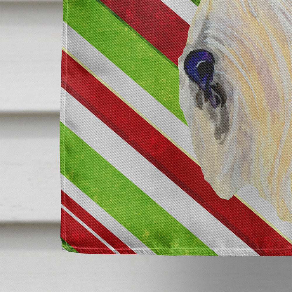 Scottish Terrier Candy Cane Holiday Christmas House Flag 28x40 Porch Sleeve Pole Decorative Outside Yard Banner Artwork Wall Hanging, Polyester