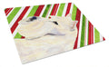 Scottish Terrier Candy Cane Holiday Christmas Cutting Board Tempered Glass Kitchen Cutting Surface, Heat Resistant Chopping, Non-Slip Feet, Food Prep & Serving