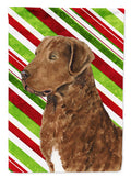 Chesapeake Bay Retriever Candy Cane Holiday Christmas House Flag 28x40 Porch Sleeve Pole Decorative Outside Yard Banner Artwork Wall Hanging, Polyester