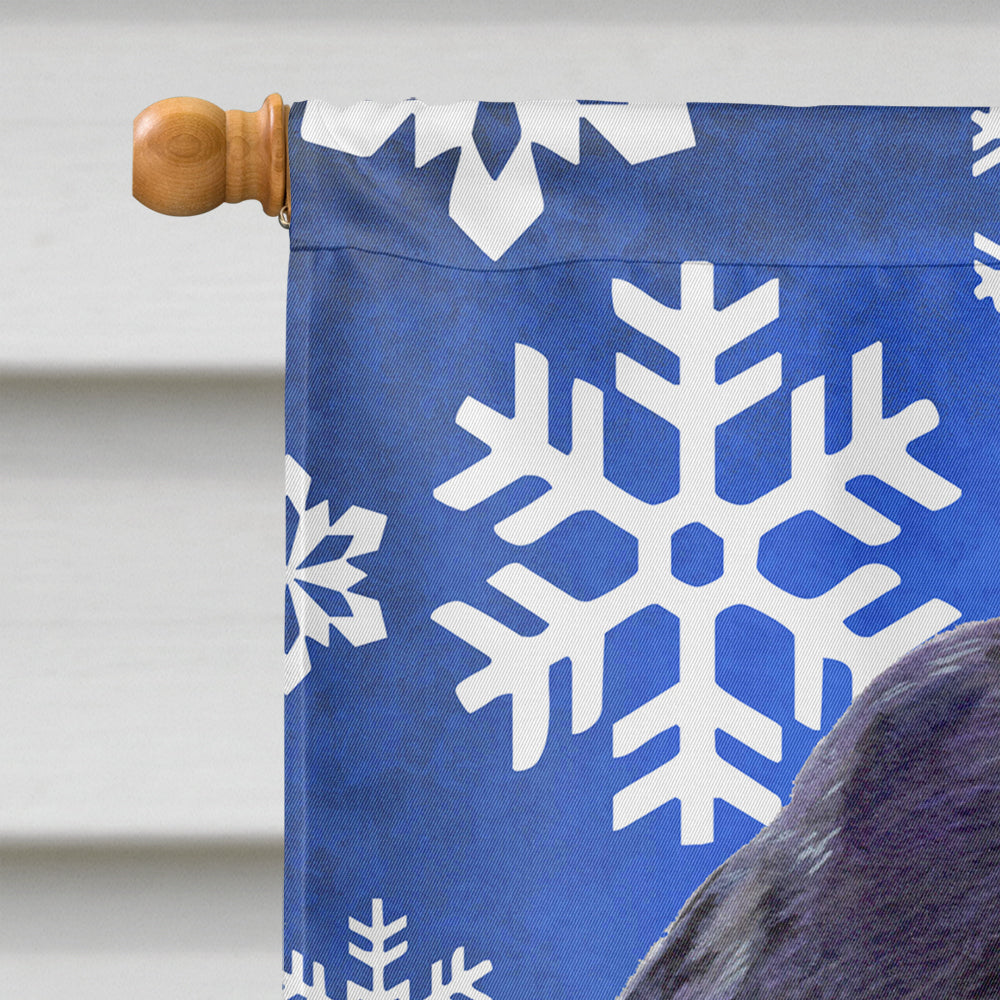 Cocker Spaniel Winter Snowflakes Holiday House Flag 28x40 Porch Sleeve Pole Decorative Outside Yard Banner Artwork Wall Hanging, Polyester