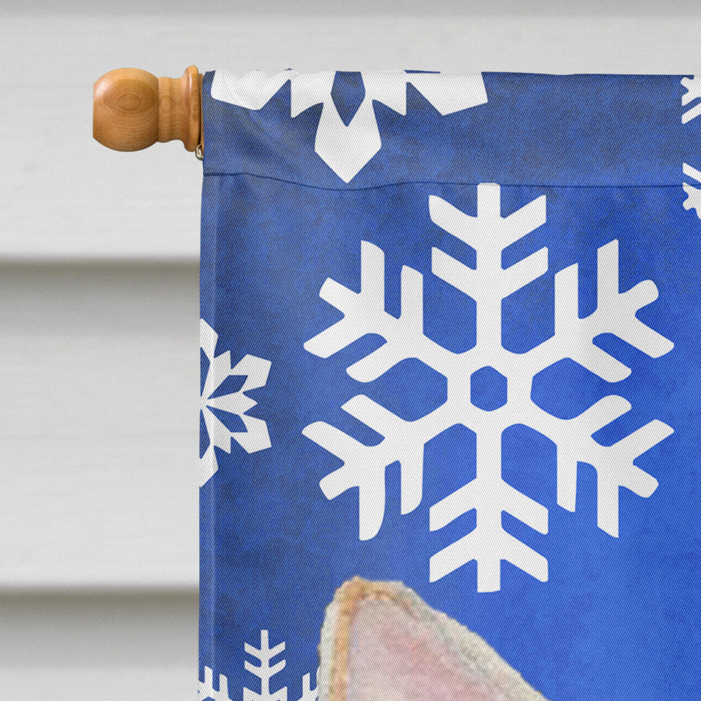 Chihuahua Winter Snowflakes Holiday House Flag 28x40 Porch Sleeve Pole Decorative Outside Yard Banner Artwork Wall Hanging, Polyester