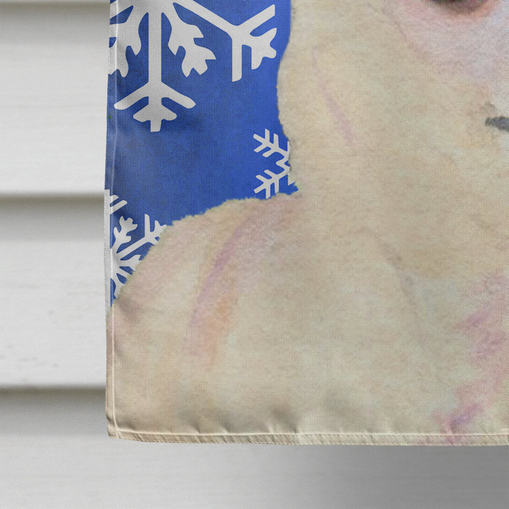 Chihuahua Winter Snowflakes Holiday House Flag 28x40 Porch Sleeve Pole Decorative Outside Yard Banner Artwork Wall Hanging, Polyester
