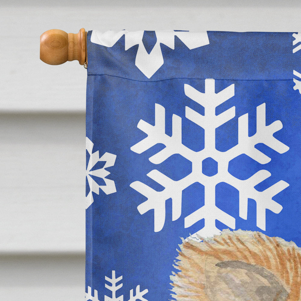 Chihuahua Winter Snowflakes Holiday House Flag 28x40 Porch Sleeve Pole Decorative Outside Yard Banner Artwork Wall Hanging, Polyester