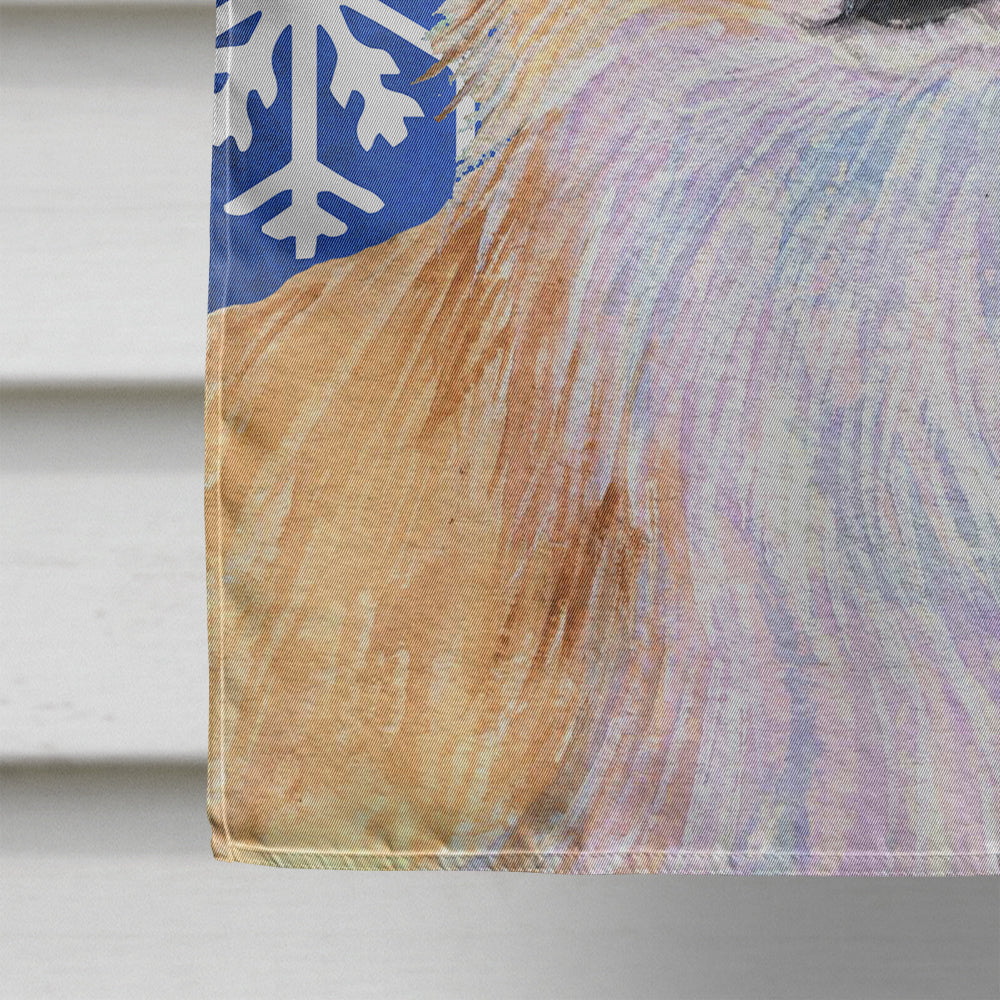 Chihuahua Winter Snowflakes Holiday House Flag 28x40 Porch Sleeve Pole Decorative Outside Yard Banner Artwork Wall Hanging, Polyester