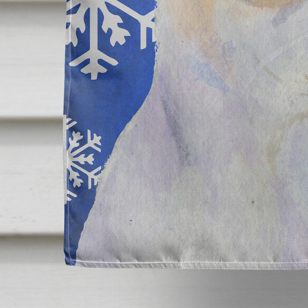 Chihuahua Winter Snowflakes Holiday House Flag 28x40 Porch Sleeve Pole Decorative Outside Yard Banner Artwork Wall Hanging, Polyester