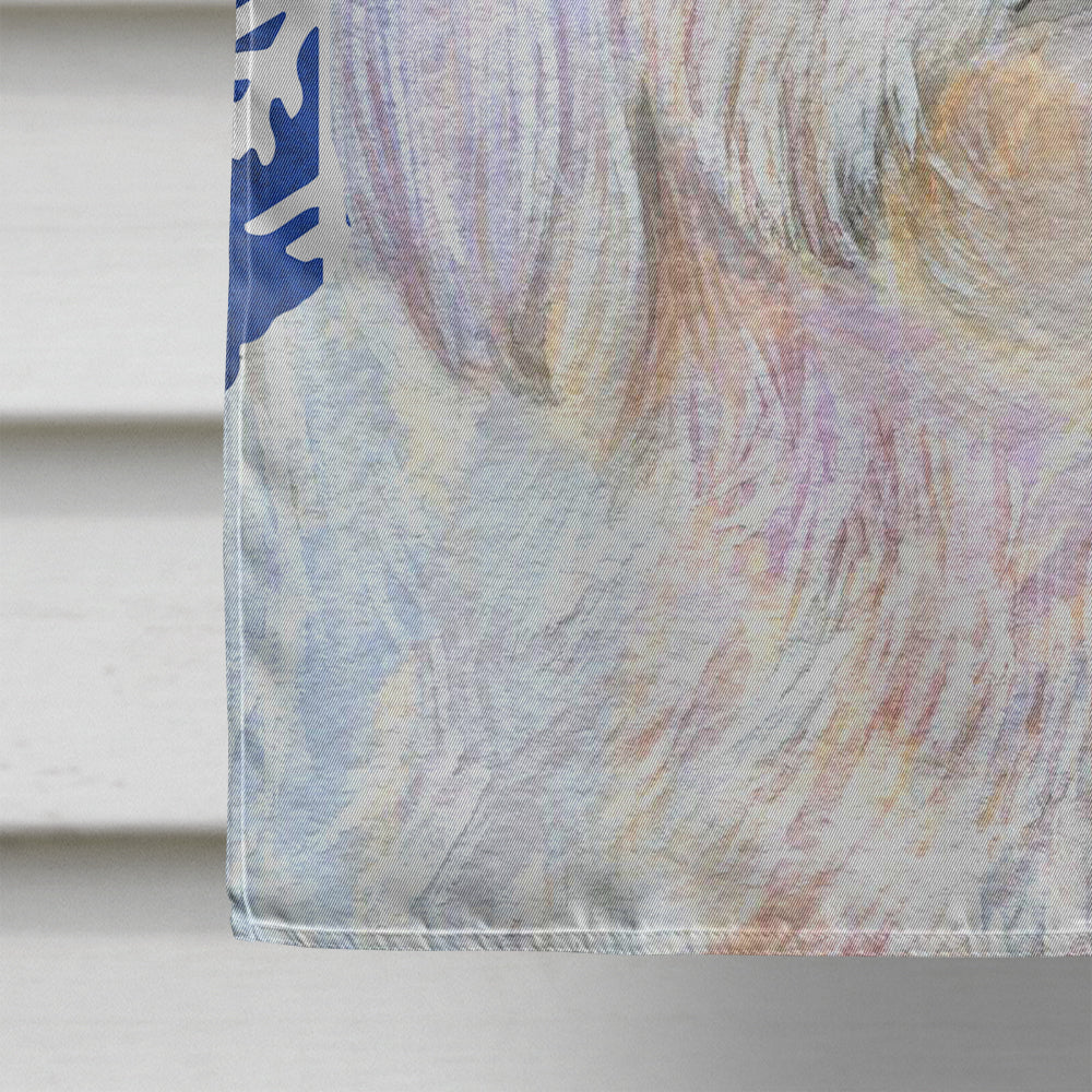 Maltese Winter Snowflakes Holiday House Flag 28x40 Porch Sleeve Pole Decorative Outside Yard Banner Artwork Wall Hanging, Polyester