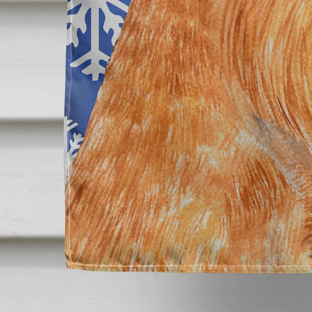 Brussels Griffon Winter Snowflakes Holiday House Flag 28x40 Porch Sleeve Pole Decorative Outside Yard Banner Artwork Wall Hanging, Polyester