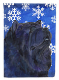 Chow Chow Winter Snowflakes Holiday House Flag 28x40 Porch Sleeve Pole Decorative Outside Yard Banner Artwork Wall Hanging, Polyester