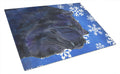 Chow Chow Winter Snowflakes Holiday Cutting Board Tempered Glass Kitchen Cutting Surface, Heat Resistant Chopping, Non-Slip Feet, Food Prep & Serving