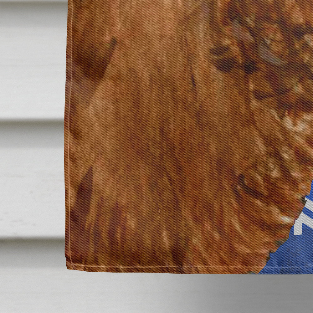 Sussex Spaniel Winter Snowflakes Holiday House Flag 28x40 Porch Sleeve Pole Decorative Outside Yard Banner Artwork Wall Hanging, Polyester