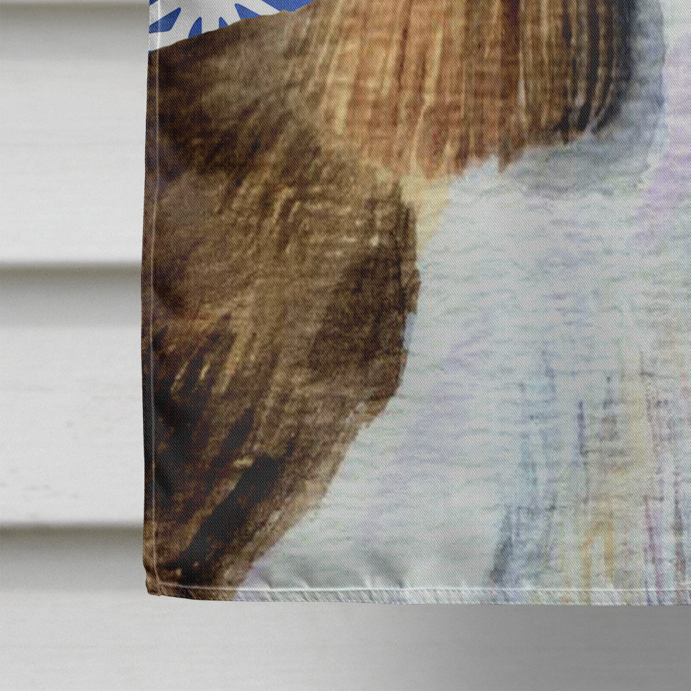 Springer Spaniel Winter Snowflakes Holiday House Flag 28x40 Porch Sleeve Pole Decorative Outside Yard Banner Artwork Wall Hanging, Polyester