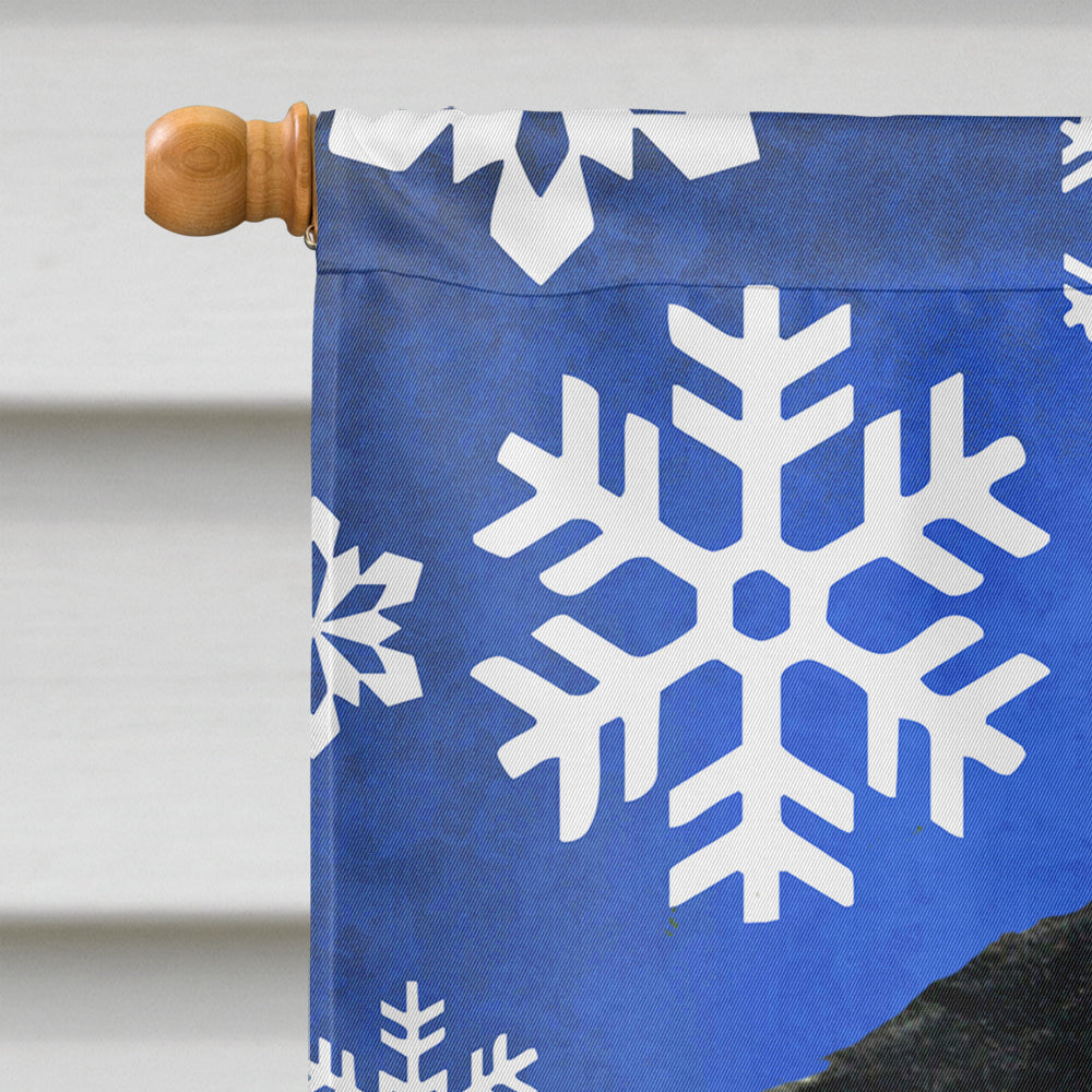 Gordon Setter Winter Snowflakes Holiday House Flag 28x40 Porch Sleeve Pole Decorative Outside Yard Banner Artwork Wall Hanging, Polyester