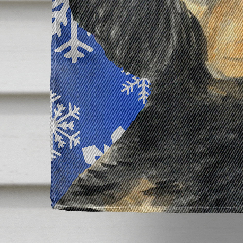 Gordon Setter Winter Snowflakes Holiday House Flag 28x40 Porch Sleeve Pole Decorative Outside Yard Banner Artwork Wall Hanging, Polyester
