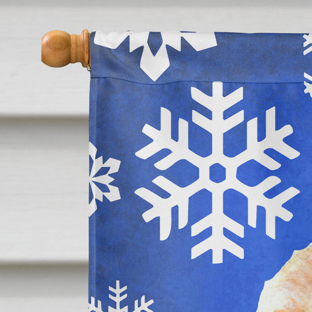 Cocker Spaniel Winter Snowflakes Holiday House Flag 28x40 Porch Sleeve Pole Decorative Outside Yard Banner Artwork Wall Hanging, Polyester