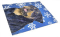 Rottweiler Winter Snowflakes Holiday Cutting Board Tempered Glass Kitchen Cutting Surface, Heat Resistant Chopping, Non-Slip Feet, Food Prep & Serving