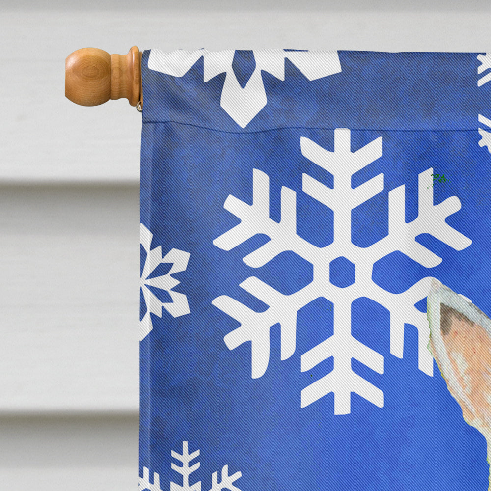 Scottish Terrier Winter Snowflakes Holiday House Flag 28x40 Porch Sleeve Pole Decorative Outside Yard Banner Artwork Wall Hanging, Polyester